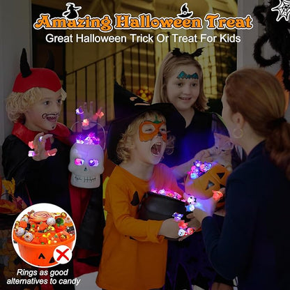🎁Anel luminoso de LED para o Halloween😍 - Conjunto de 50 unidades
