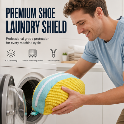 🧺 DESCONTO DE 50% POR TEMPO LIMITADO! Saco de lavagem premium para sapatos, saco protetor de malha com absorção de choques e fecho de correr