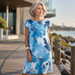 🏖️Promoção especial de verão: 50 % de desconto🏝️👗Vestido túnica de corte largo para senhora, com padrão floral e bolsos✨