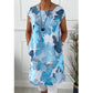 🏖️Promoção especial de verão: 50 % de desconto🏝️👗Vestido túnica de corte largo para senhora, com padrão floral e bolsos✨