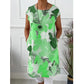 🏖️Promoção especial de verão: 50 % de desconto🏝️👗Vestido túnica de corte largo para senhora, com padrão floral e bolsos✨
