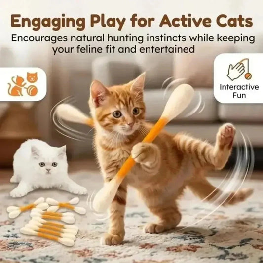 🔥 HOJE 50% DE DESCONTO! 🐱 Brinquedo interativo com haste e catnip para gatos