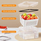 🍓✨ Conjunto de 3 recipientes para fruta – Coador removível, à prova de fugas e empilháveis 🧊