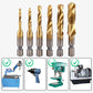 Conjunto de 6 brocas em espiral multifuncionais