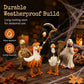 🎃DECORAÇÃO DE HALLOWEEN ABORRECIDA?🎃 Conjunto de Patos Assustadores – Pintados à mão, 5 personagens, resistentes às intempéries – Para prateleiras, secretárias e exterior! 🦇