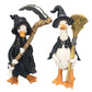 🎃DECORAÇÃO DE HALLOWEEN ABORRECIDA?🎃 Conjunto de Patos Assustadores – Pintados à mão, 5 personagens, resistentes às intempéries – Para prateleiras, secretárias e exterior! 🦇