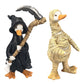 🎃DECORAÇÃO DE HALLOWEEN ABORRECIDA?🎃 Conjunto de Patos Assustadores – Pintados à mão, 5 personagens, resistentes às intempéries – Para prateleiras, secretárias e exterior! 🦇