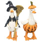 🎃DECORAÇÃO DE HALLOWEEN ABORRECIDA?🎃 Conjunto de Patos Assustadores – Pintados à mão, 5 personagens, resistentes às intempéries – Para prateleiras, secretárias e exterior! 🦇