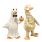 🎃DECORAÇÃO DE HALLOWEEN ABORRECIDA?🎃 Conjunto de Patos Assustadores – Pintados à mão, 5 personagens, resistentes às intempéries – Para prateleiras, secretárias e exterior! 🦇