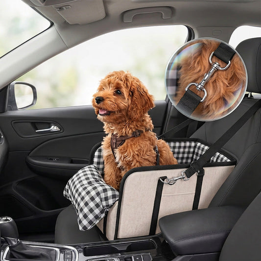 🐶🐱🪑Assento elevatório de segurança para animais de estimação durante o transporte