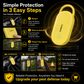Repelente ultrassónico portátil de pragas com gancho para pendurar no carro