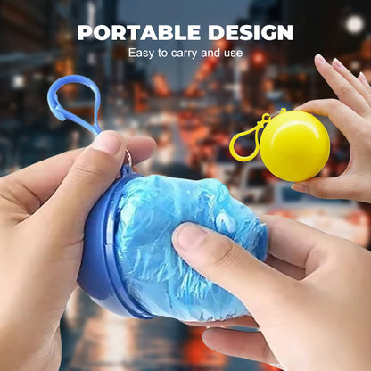 ⏰🎉 Compre 1 e ganhe 1 grátis! 🎉 — Capa de chuva descartável em forma de mini-bola ☔🧥