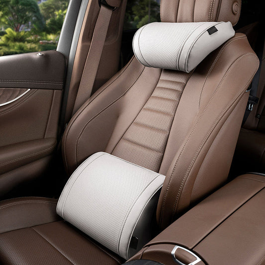 🥳💞Mais de 50 mil unidades vendidas!💥🚗✨ Promoção relâmpago com 50% de desconto! Conjunto ergonómico de apoio para a cabeça e apoio lombar para bancos de automóvel