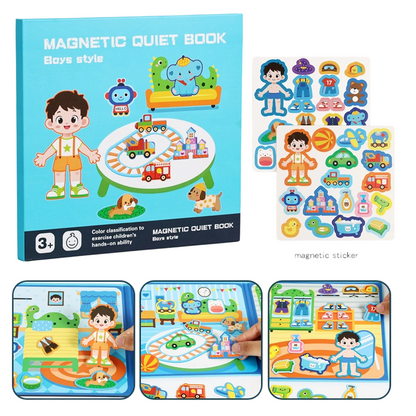 🧩✨ 50% DE DESCONTO! 🧒 Livro magnético educativo com cenas em forma de puzzle – Dobrável, interativo e perfeito para aprender brincando! 🌟🧠