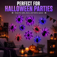 🕷️🎃Autocolantes de parede com luzes LED intermitentes em forma de aranha 3D para o Halloween
