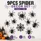 🕷️🎃Autocolantes de parede com luzes LED intermitentes em forma de aranha 3D para o Halloween