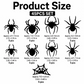 🕷️🎃Autocolantes de parede com luzes LED intermitentes em forma de aranha 3D para o Halloween
