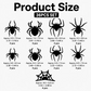 🕷️🎃Autocolantes de parede com luzes LED intermitentes em forma de aranha 3D para o Halloween