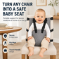 🔥 -50%! 👶 Arnês de segurança portátil para bebés – Tecido Oxford – 5 pontos – Ajustável de 60 a 65 cm – Fixação rápida à cadeira alta – Cinzento/Amarelo – Ideal para viagens e restaurantes 🍼
