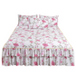 🌸 -50% ! 🛏️ Cache-Sommier 3 Pièces à Fleurs et Volants – Mélange Coton Haute Densité – 5 Tailles – Jupe de Lit + 2 Taies d’Oreiller pour Chambre 🌷