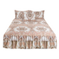 🌸 -50% ! 🛏️ Cache-Sommier 3 Pièces à Fleurs et Volants – Mélange Coton Haute Densité – 5 Tailles – Jupe de Lit + 2 Taies d’Oreiller pour Chambre 🌷