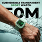 ⌚ DESCONTO DE 50% POR TEMPO LIMITADO! 💥 Relógio digital transparente resistente à água – 50 m, luminoso, ecrã híbrido ✨