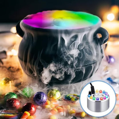 ⚡🎃🔥Máquina de fumo por ultrassons com 12 LEDs