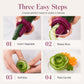 🥕✨ Espiralizador e cortador manual de legumes para fazer rosas – Transforme as suas cenouras em rosas dignas de um restaurante em 60 segundos! 🌹🍽️
