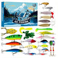 🎁💕 Mais populares 🎉🛒Conjunto de caixas surpresa do Calendário do Advento de Iscas de Pesca de Natal com Iscas Tipo Popper e Colheres Minnow