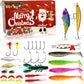 🎁💕 Mais populares 🎉🛒Conjunto de caixas surpresa do Calendário do Advento de Iscas de Pesca de Natal com Iscas Tipo Popper e Colheres Minnow