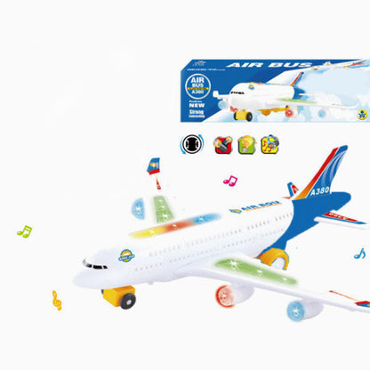 ✈️ DESCONTO DE 50% POR TEMPO LIMITADO! 💡 Modelo de avião elétrico com som e luzes LED – Interativo, apelativo, resistente ✨