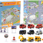 🚗 50% DE DESCONTO! 🎁 CALENDÁRIO DO ADVENTO PARA MENINOS – 24 dias de obras em miniatura, veículos dos Aliados com ferramentas realistas 👷🔧