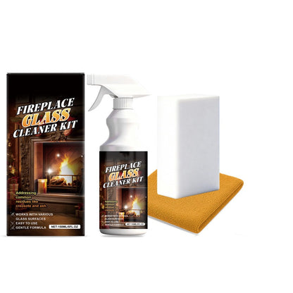 Kit de limpeza para vidros de lareira