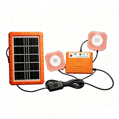 🔥Desconto de 50% no último dia!🔥Sistema de Energia Solar Portátil com 2 Lâmpadas LED