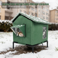🏠 DESCONTO DE 50% POR TEMPO LIMITADO! 🐈 Casinha elevada para gatos para exterior, adequada para todas as condições meteorológicas – Impermeável, isolada, dobrável 🌧️