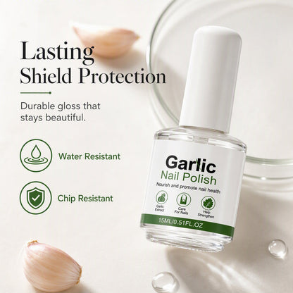 Esmalte de unhas com alho para fortalecer unhas quebradiças e danificadas 15 ml