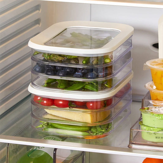 🥗 50% DE DESCONTO! 🧊 Recipiente para conservar alimentos com tampa – transparente, para o frigorífico e o congelador ✨