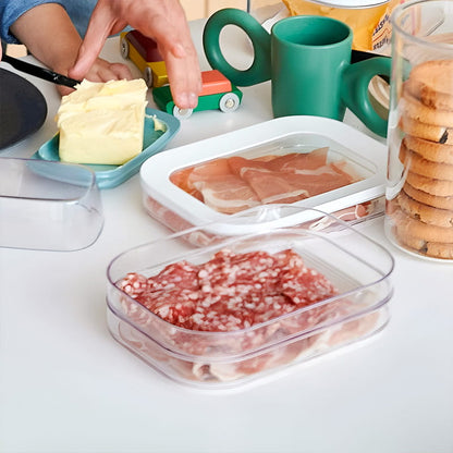 🥗 50% DE DESCONTO! 🧊 Recipiente para conservar alimentos com tampa – transparente, para o frigorífico e o congelador ✨