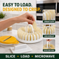 Máquina caseira para fazer batatas fritas no micro-ondas com conjunto de taças cortadoras