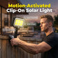 🔆🌙 Lampe solaire à détecteur de mouvement avec fixation à pince – Sans fil, étanche, accrochez-la partout pour un éclairage automatique et sécurisé, du jardin au camping 🏕️✨