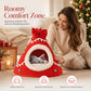 🎄 Gruta de Natal semi-fechada para cães e gatos – Cama de inverno aconchegante com pelúcia macia, quente e protetora – presente de Natal perfeito para animais de estimação