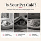 🎄 Gruta de Natal semi-fechada para cães e gatos – Cama de inverno aconchegante com pelúcia macia, quente e protetora – presente de Natal perfeito para animais de estimação