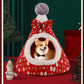 🎄 Gruta de Natal semi-fechada para cães e gatos – Cama de inverno aconchegante com pelúcia macia, quente e protetora – presente de Natal perfeito para animais de estimação