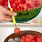 🍉 50% DE DESCONTO! 🍉 Conjunto de 3 cortadores de melão – aço inoxidável, versátil e prático ✨