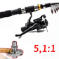 🎣🎒 Kit de pesca de viagem – Equipamento completo, cana telescópica, saco de transporte; vá pescar em qualquer lugar, desde o lago até à beira-mar, com tudo o que precisa à mão 🐟✨