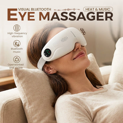 Aparelho de massagem ocular com Bluetooth, função de aquecimento e música