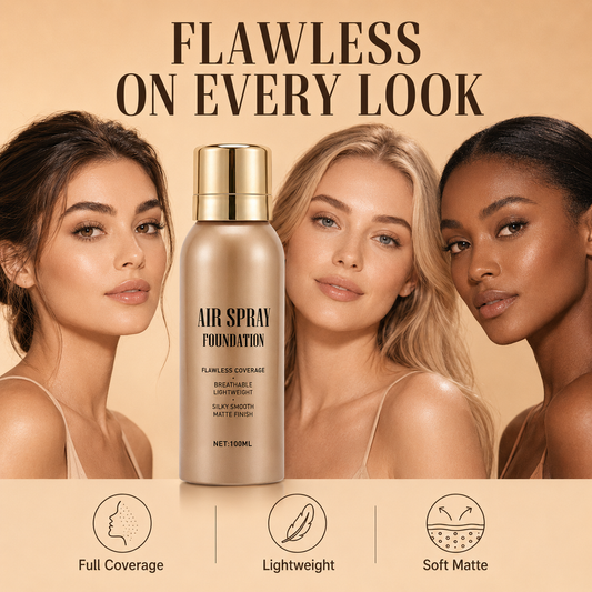 🛒💨 Base em spray à prova de água e de longa duração – Perfeita, respirável e resistente. Encomende já!