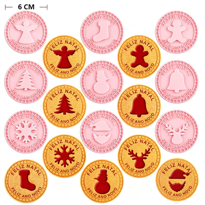 🥳PROMOÇÃO IMPERDÍVEL DE 2026🥳✨Conjunto de moldes para biscoitos de Natal festivo