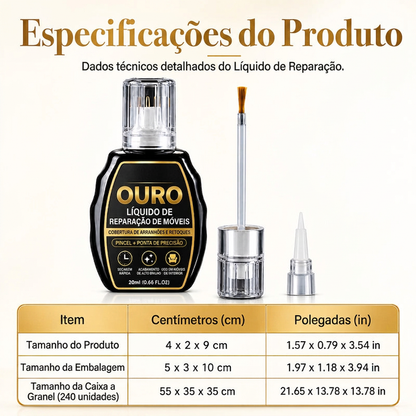 🥳PROMOÇÃO IMPERDÍVEL DE 2026🥳|💞 Tinta Dourada para Reparo de Móveis – Cobre arranhões e lascas em superfícies douradas. Não precisa substituir – basta aplicar com pincel e restaurar! 🎨🛡️
