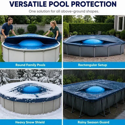 🏊 Poupe 50%! ❄️ Almofada de ar para preparação da piscina para o inverno – Redonda, para aliviar a pressão do gelo e proteger ✨